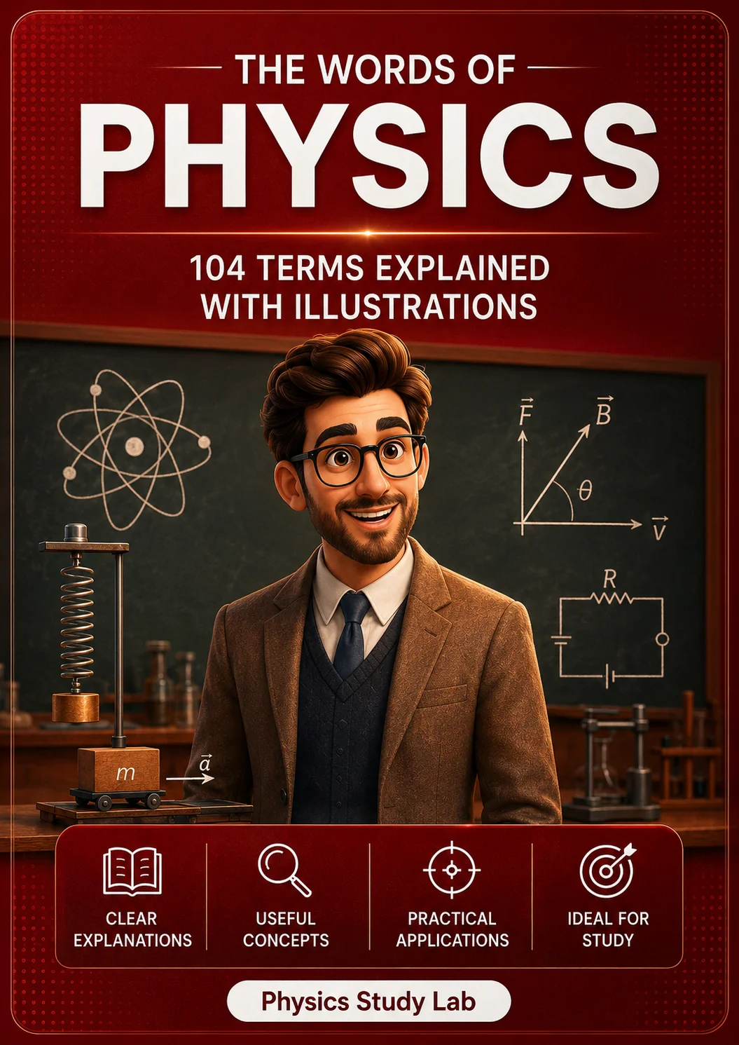 The Words of Physics: 104 terms explained with illustrations