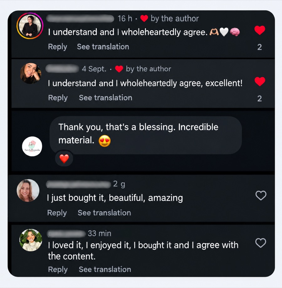 Screenshot of real comments from students praising the Physics Study Lab material